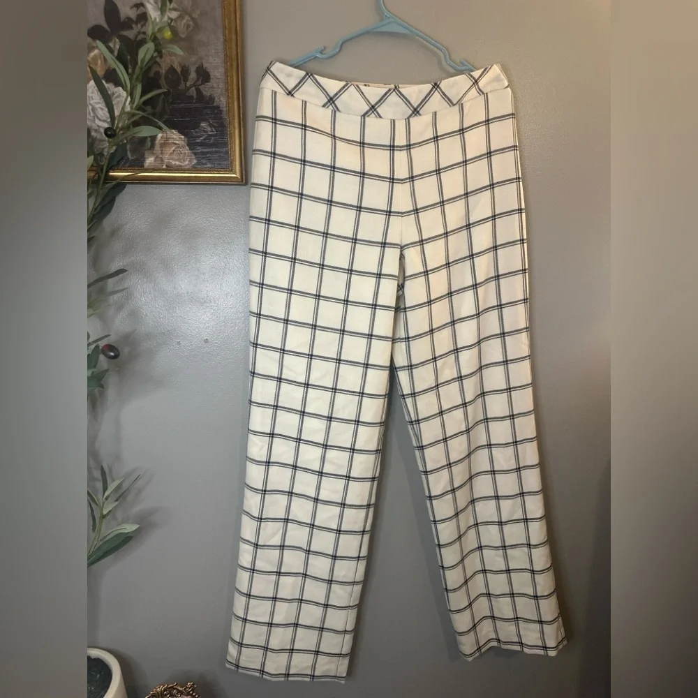 Pendleton 100% Virgin Wool Windowpane Trousers USA Size 10 Classic Preppy Pants - Picture 3 of 8